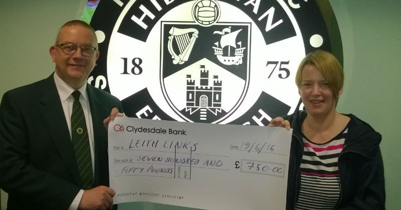 The Hibs Club supports Leith Links