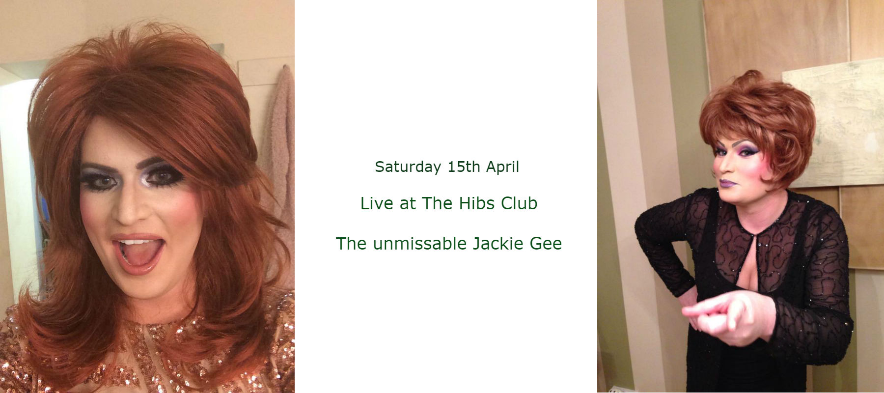Jackie Gee live at The Hibs Club